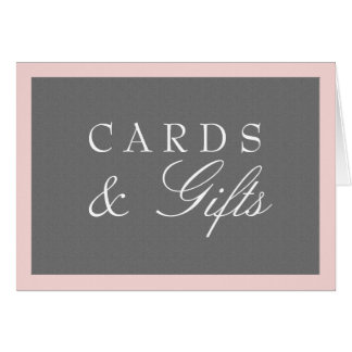 Gray & Blush Pink Cards & Gifts Wedding
