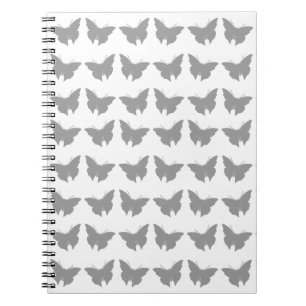 Gray Bold Butterflies Notebook