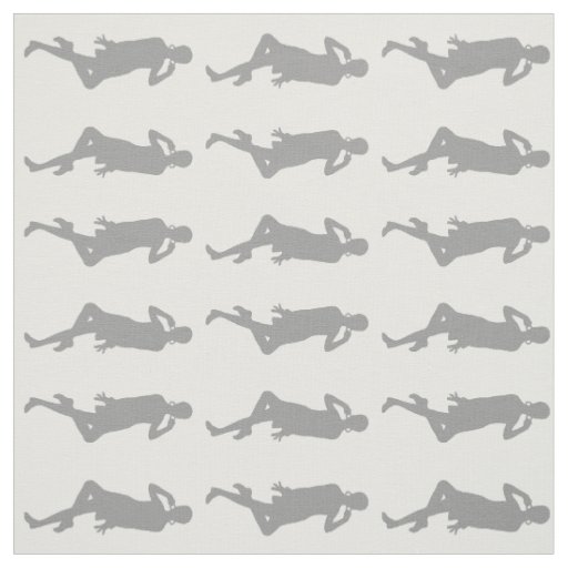 Gray Bold Mod GoGo Girls Fabric