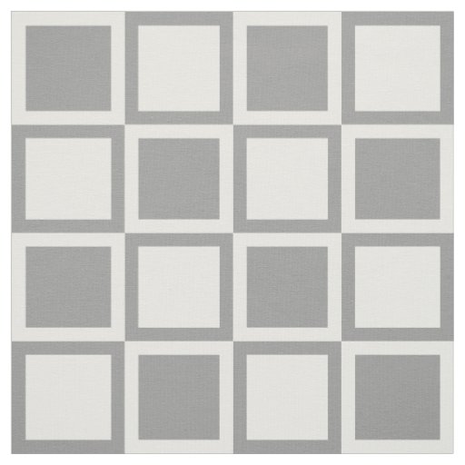 Gray Bold Mod Squares ~ large scale Fabric