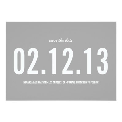 Gray Bold Photo Save The Date Announcements