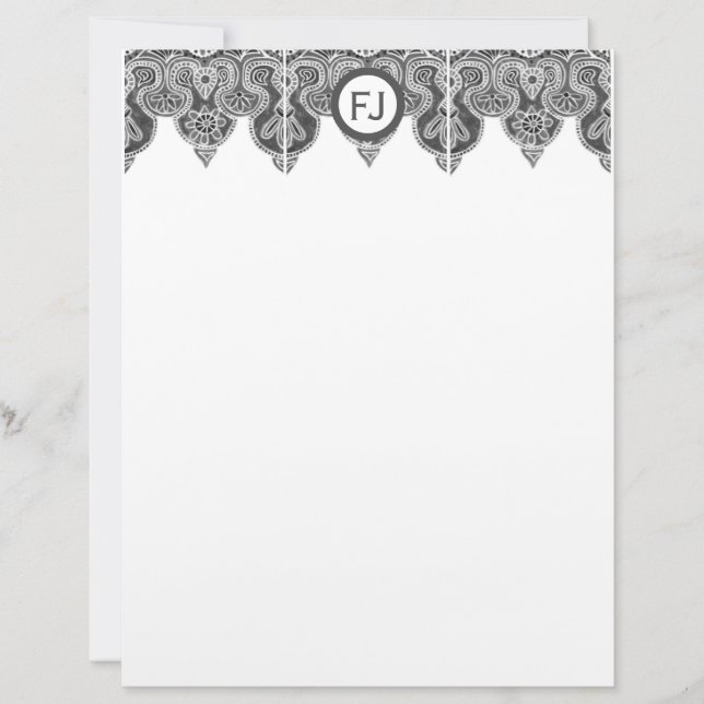  Gray Border Stationary Letterhead (Front)
