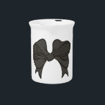 Gray Bow Pitcher<br><div class="desc">Complement your dining room or kitchen and freshen up your table's look with this decorative and functional pitcher. An elegant way to serve water, milk, juice or iced tea at any meal or use it to hold utensils, brushes, or a bouquet on the table. Ideal for both indoor and outdoor...</div>