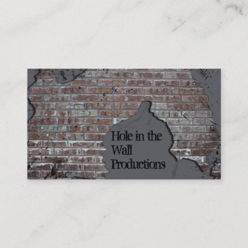 Customizable Gray Brick Wall Business Card