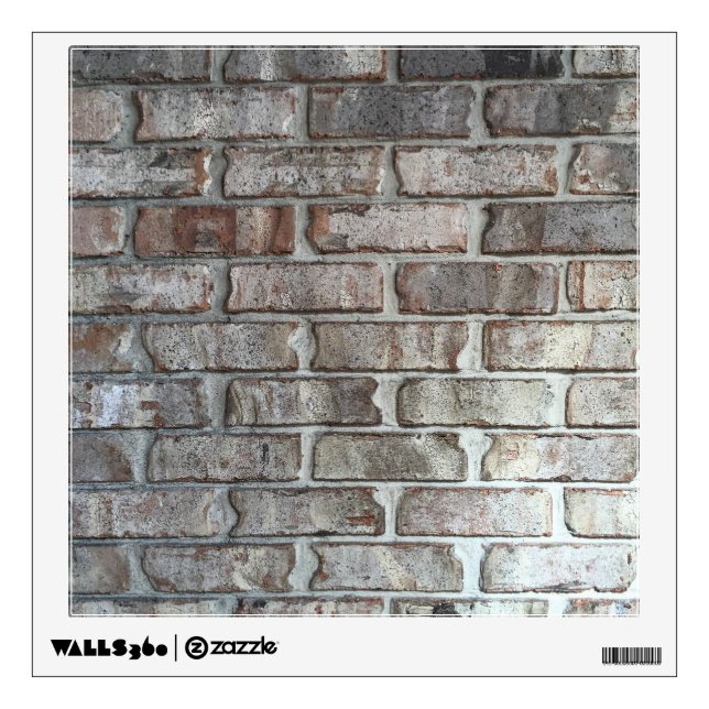 Gray Brick Wall Grunge Bricks Background Texture Decal (Front)