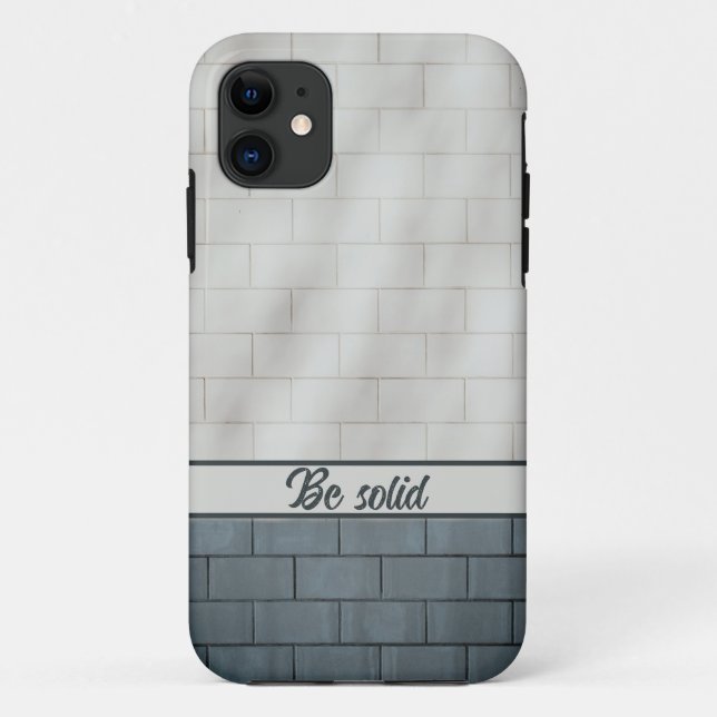 Gray brick wall IPhone Case (Back)