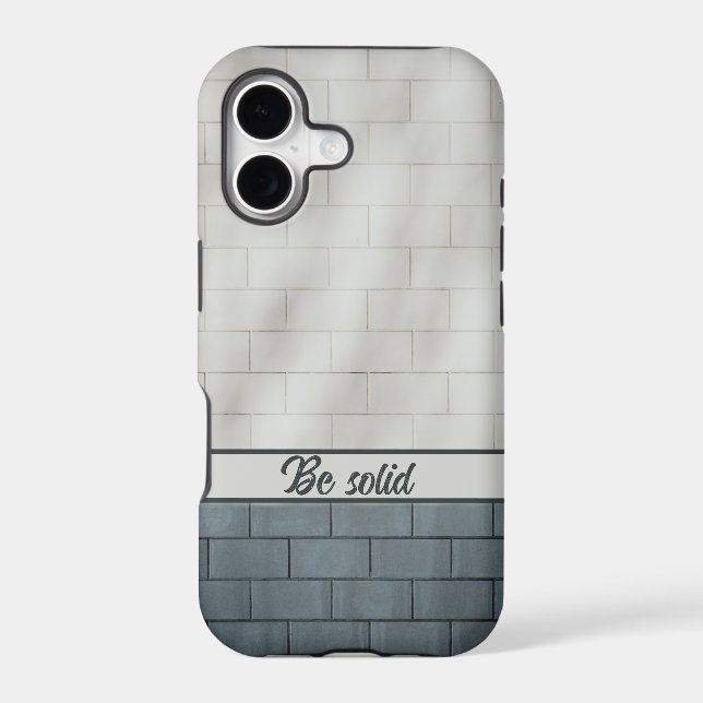Gray brick wall IPhone Case (Back)