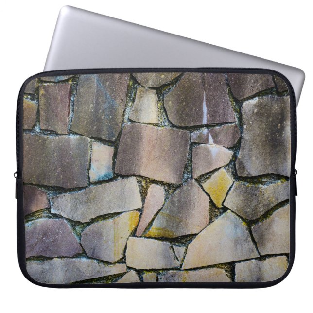 Gray brick wall laptop sleeve (Front)