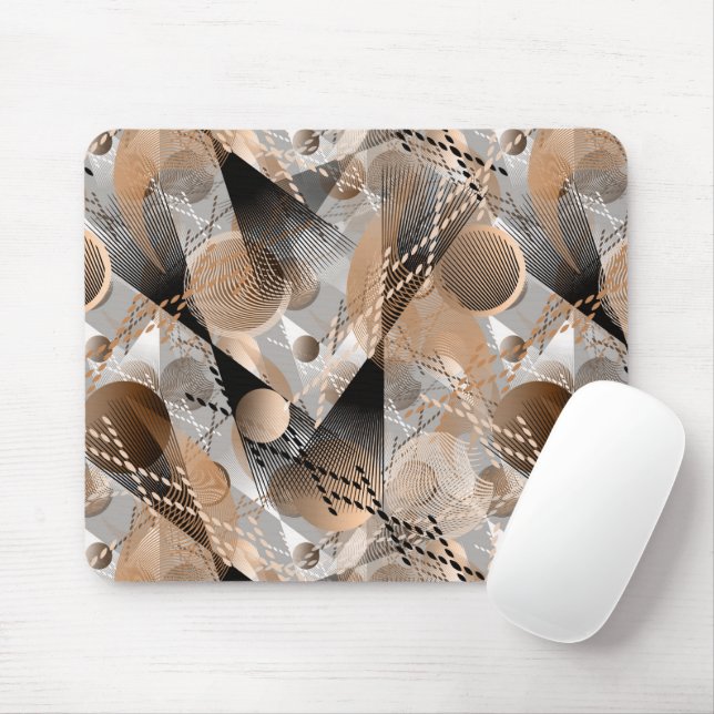 Gray, brown abstraction. mouse pad (With Mouse)