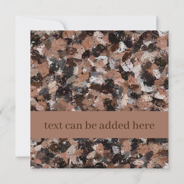 Gray, Brown and Black Paint Splatters folded card (Front)