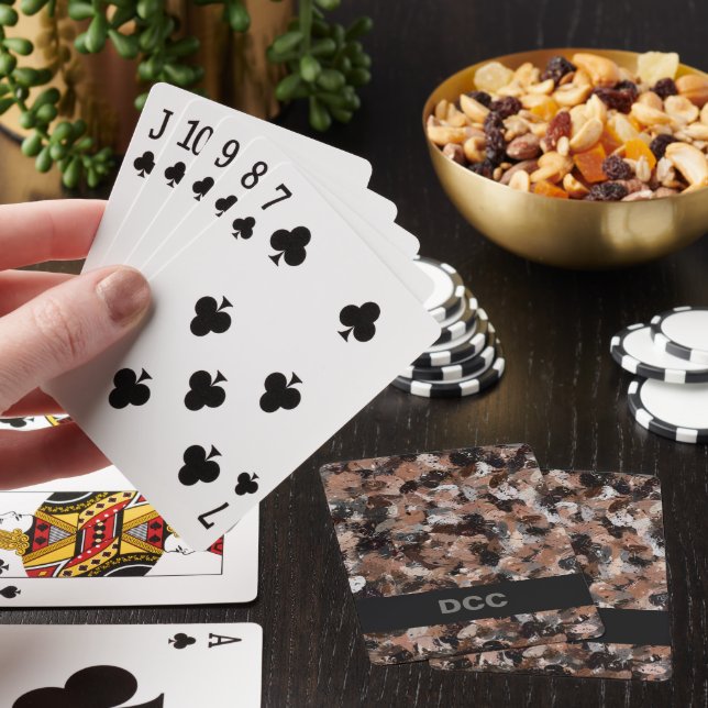 Gray, Brown and Black Paint Splatters  Poker Cards (In Situ)