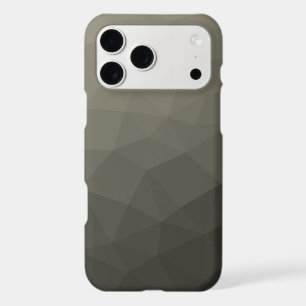 Gray brown army military gradient geometric mesh iPhone 17 pro max case