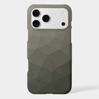 Gray brown army military gradient geometric mesh iPhone 17 pro max case