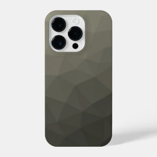 Gray brown army military gradient geometric mesh iPhone 14 pro case