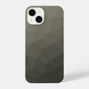Gray brown army military gradient geometric mesh iPhone 14 case