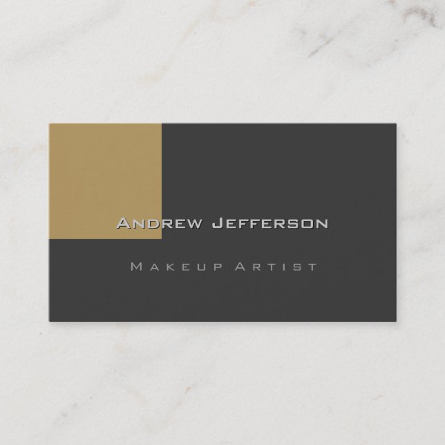 Gray Brown Beige Professional Artist Business Card (Front)
