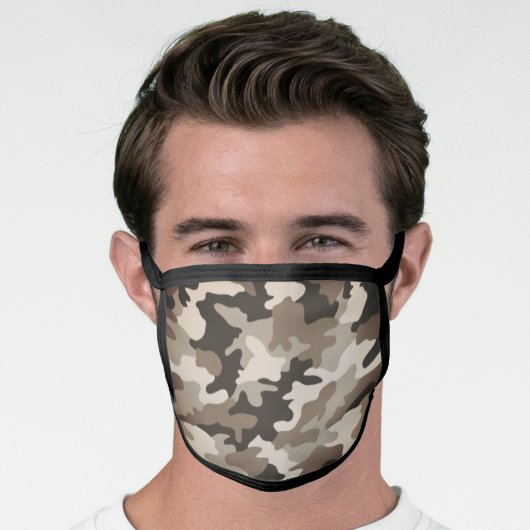 Gray & Brown Camouflage Face Mask (Worn Him)