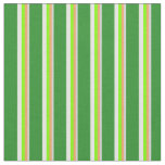 [ Thumbnail: Gray, Brown, Chartreuse, Mint Cream & Green Fabric ]