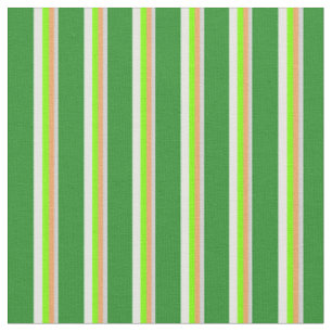 Gray, Brown, Chartreuse, Mint Cream & Green Fabric