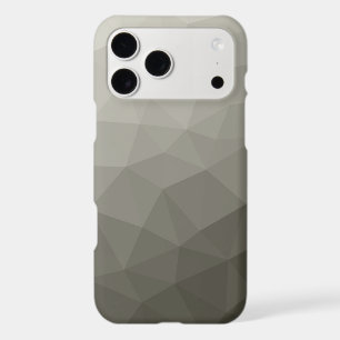 Gray brown light army gradient geometric mesh iPhone 17 pro max case