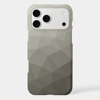 Gray brown light army gradient geometric mesh iPhone 17 pro max case