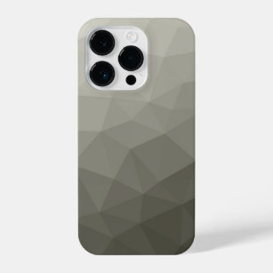 Gray brown light army gradient geometric mesh iPhone 14 pro case