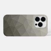 Gray brown light army gradient geometric mesh iPhone case (Back Horizontal)