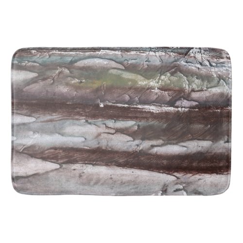 Gray brown marble bath mat