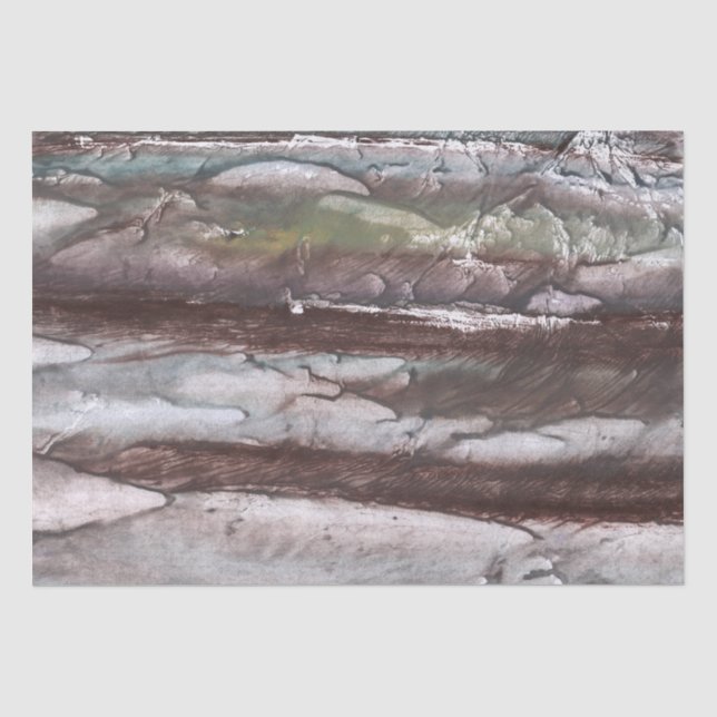 Gray brown marble tissue paper (Front)