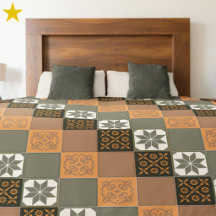 Gray Brown Orange Classic European Mosaic Tiles