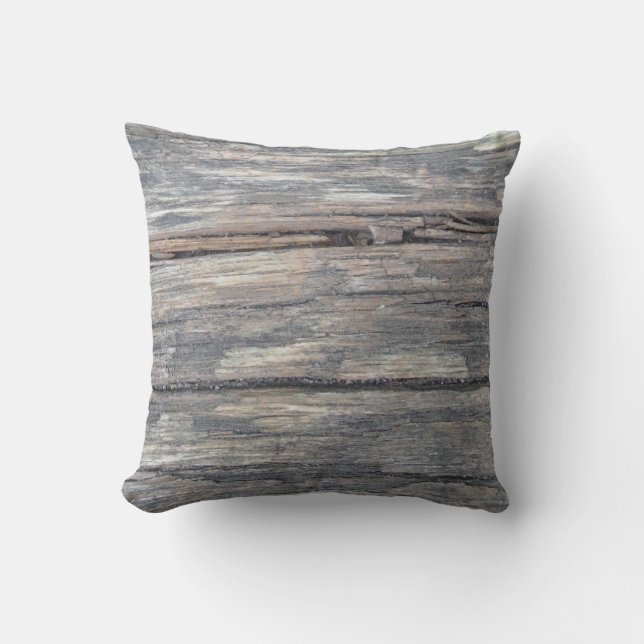 gray brown timber : almost solid brown gray pillow (Front)