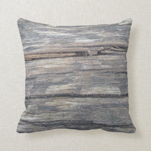 gray brown timber : almost solid brown gray pillow
