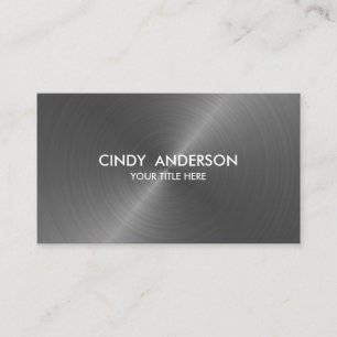 Gray Brushed Metal Sheen Business Card
