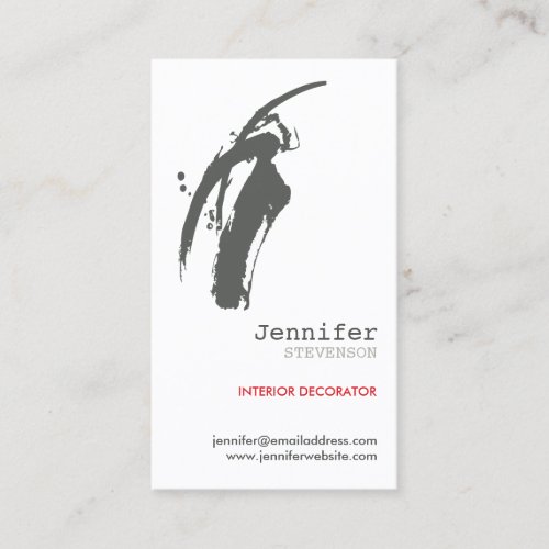 GRAY BRUSHSTROKE BUSINESS CARD TEMPLATE
