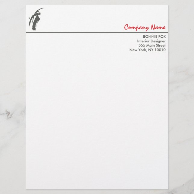 GRAY BRUSHSTROKE LETTERHEAD (Front)