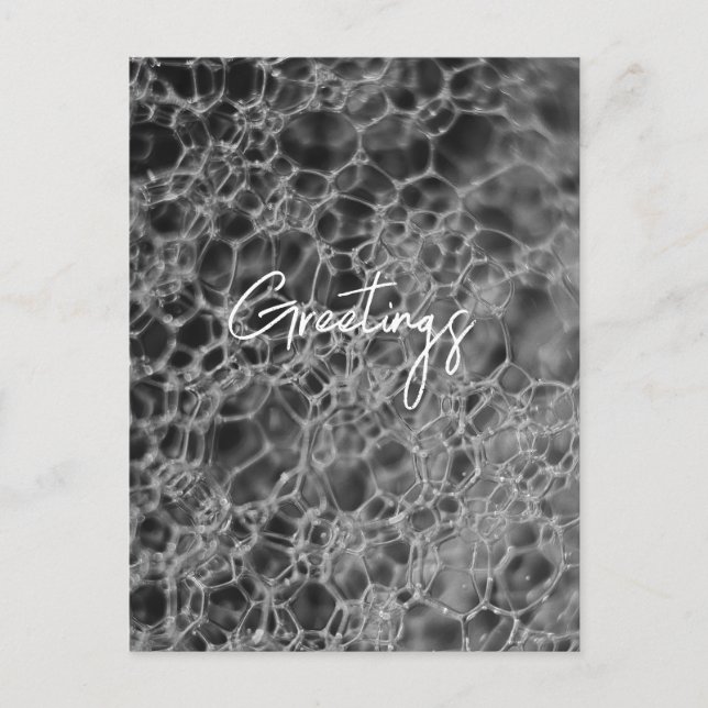Gray Bubble Design Holiday Postcard (Front)