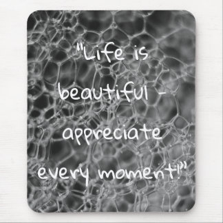 Gray Bubble Design Mouse Pad