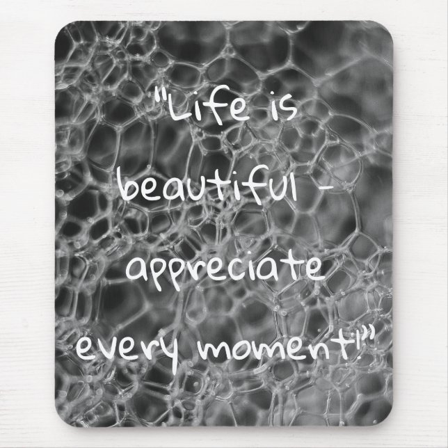 Gray Bubble Design Mouse Pad (Front)