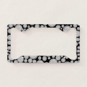 Gray Bubbles License Plate Frame