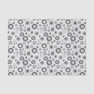 Gray Bubbles Modern Circles Pattern Gift Tissue Paper