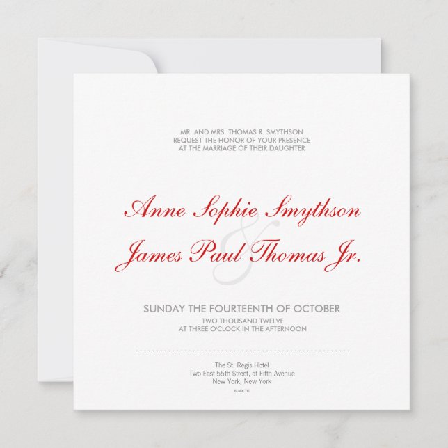 Gray Bubbles Modern Wedding Invitation (Front)