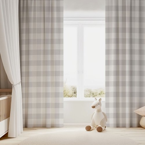 Gray Buffalo Check Blackout Curtains