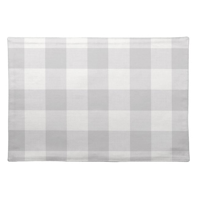 Gray Buffalo Check | Modern Farmhouse Cloth Placemat (Front)