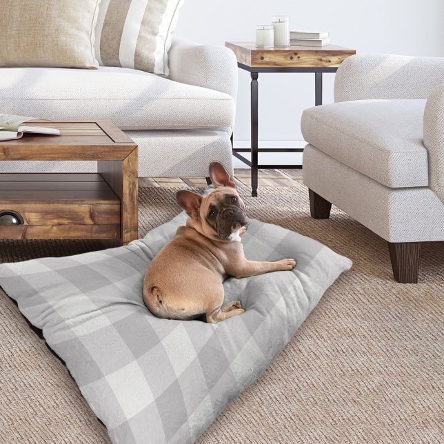 Gray Buffalo Check | Modern Farmhouse Pet Bed (Creator Uploaded)