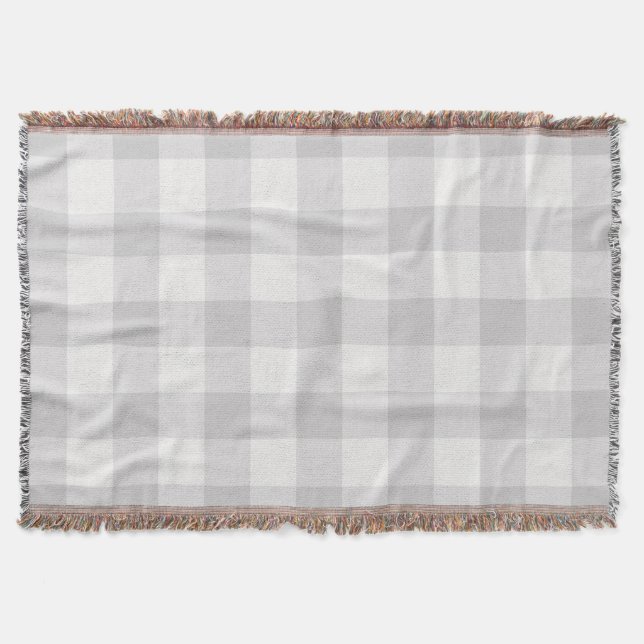 Gray Buffalo Check | Modern Farmhouse Throw Blanket (Front)