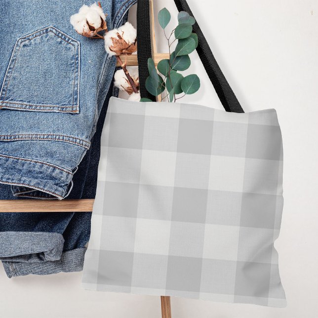 Gray Buffalo Check | Modern Farmhouse Tote Bag (Creator Uploaded)