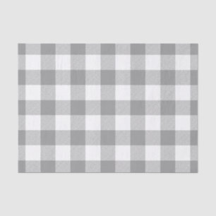 Gray Buffalo Check Plaid Rustic Farmhouse Tissue Paper