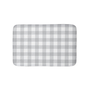 Gray Buffalo Plaid Checkered Pattern Rug