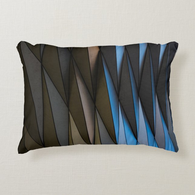 Gray building accent pillow (Front)