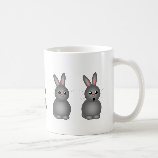 Gray Bunnies Coffee Mug (Right)